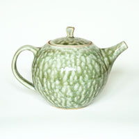 Teapot — Ash Glaze Green